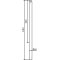 Dekorativ puller | Serie 468B | � 60 mm | fastmonteret, til indst�bning i beton med jordanker, total l�ngde ca. 1400 mm | uden l�s | uden �je